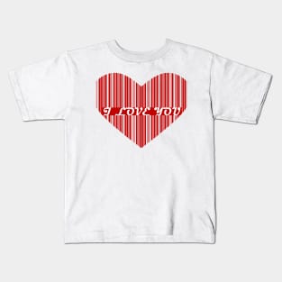 I Love You - Barcode Kids T-Shirt